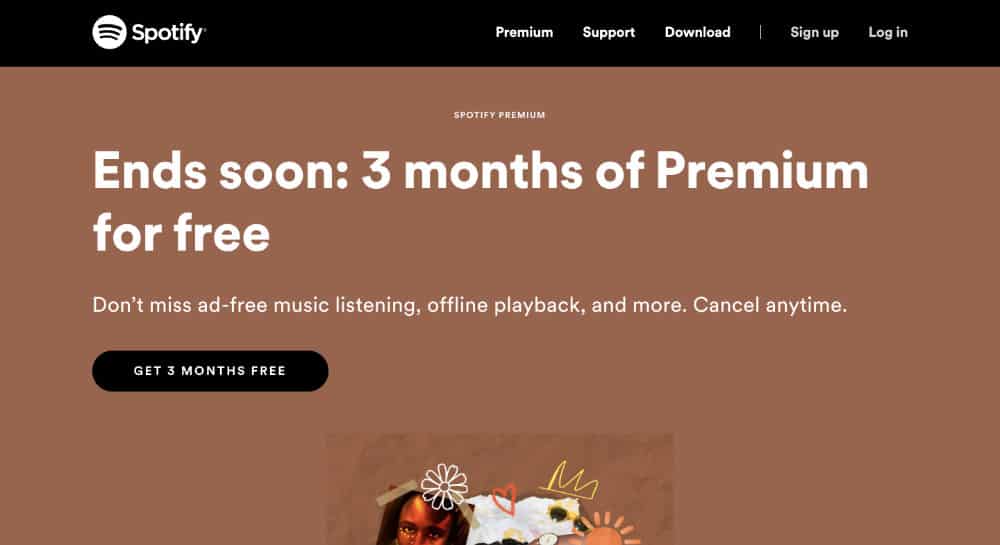 Spotify ist der berühmte Musik-Streaming-Dienst. Seine Homepage ist mit WordPress erstellt.