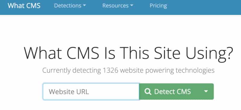 CMS mit der Webseite whatcms.org herausfinden