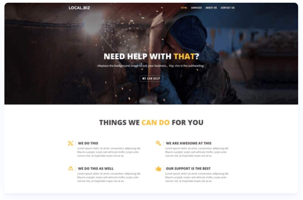 Divi Layout Pack Small Business Website