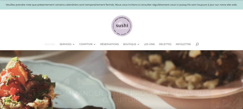 Divi Sushi Restaurant Website