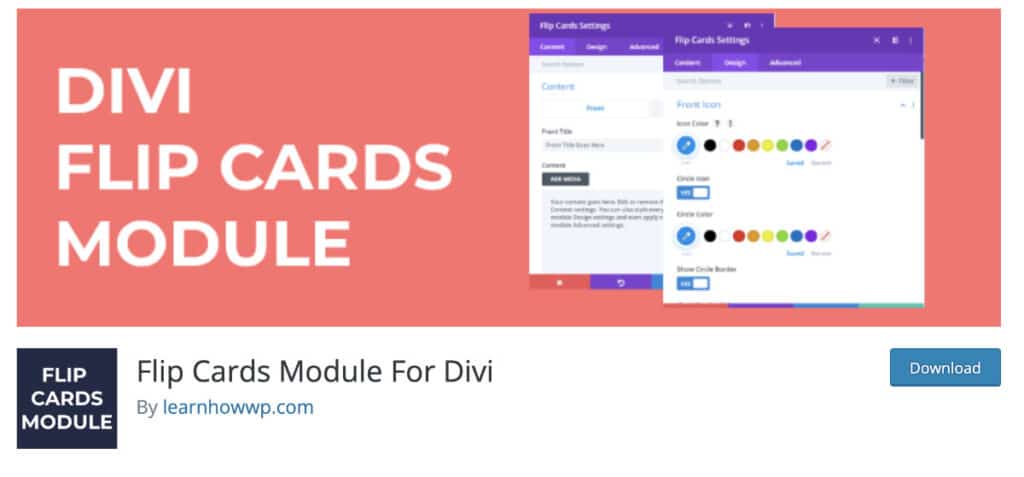 Flip Cards Module for Divi
