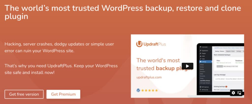 Updraftplus bestes WordPress Backup Plugin