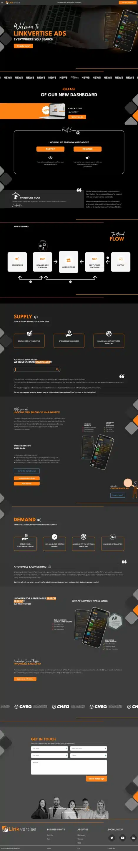 Linkvertise Ads Network Landingpage scaled