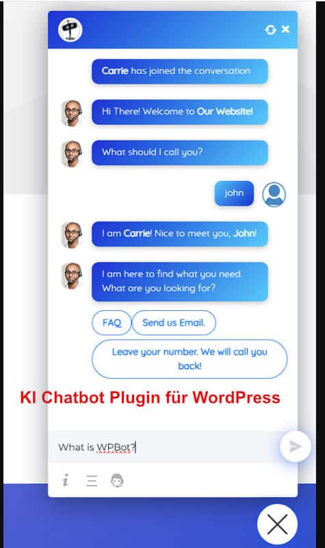 AI Chatbot Plugin für WordPress